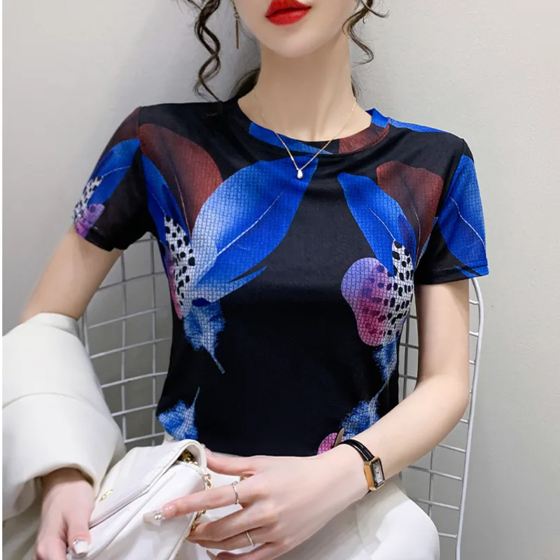 #6665 Black Mesh T Shirt Short Sleeve Summer Sexy Skinny T Shirt 3D Printed Streetwear Tee O-neck Elastic Women's T-shirt Slim
#6665 Black Mesh T Shirt Short Sleeve Summer Sexy Skinny T Shirt 3D Printed Streetwear Tee O-neck Elastic Women's T-shirt Slim