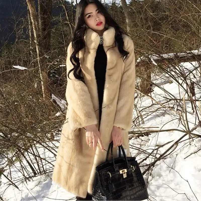 2022 Winter New Faux Fur Coat Women's Mid-Length Imitation Mink Stand Collar Loose Imitation Velvet Thick Warm Plush Coats Femal
2022 Winter New Faux Fur Coat Women's Mid-Length Imitation Mink Stand Collar Loose Imitation Velvet Thick Warm Plush Coats Femal
