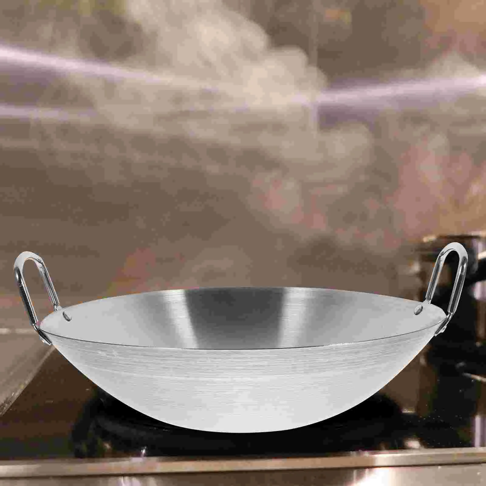 Kitchen Accessory Stainless Steel Wok Non Stick Pan Lid Cooking Pot Double Handle Pans
Kitchen Accessory Stainless Steel Wok Non Stick Pan Lid Cooking Pot Double Handle Pans