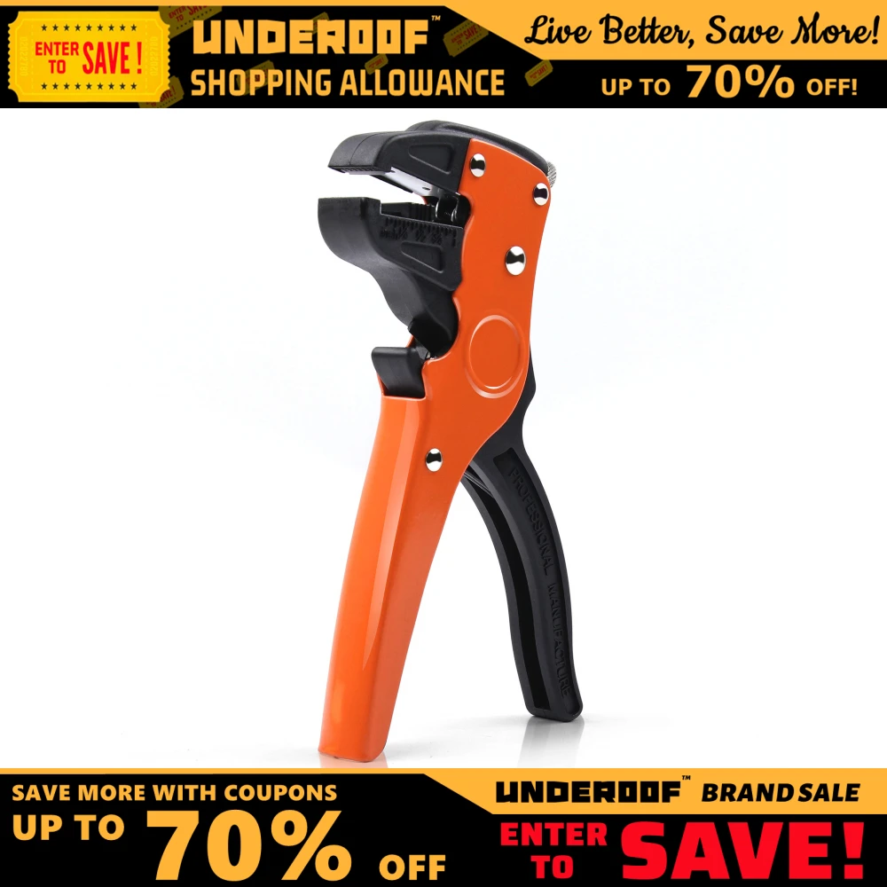 UNDEROOF Wire Stripper Automatic Self-Adjusting Insulated Cable Stripping Pliers Tool 2in1 for Flat Ribbon Wire Range 0.25-2.5mm
UNDEROOF Wire Stripper Automatic Self-Adjusting Insulated Cable Stripping Pliers Tool 2in1 for Flat Ribbon Wire Range 0.25-2.5mm