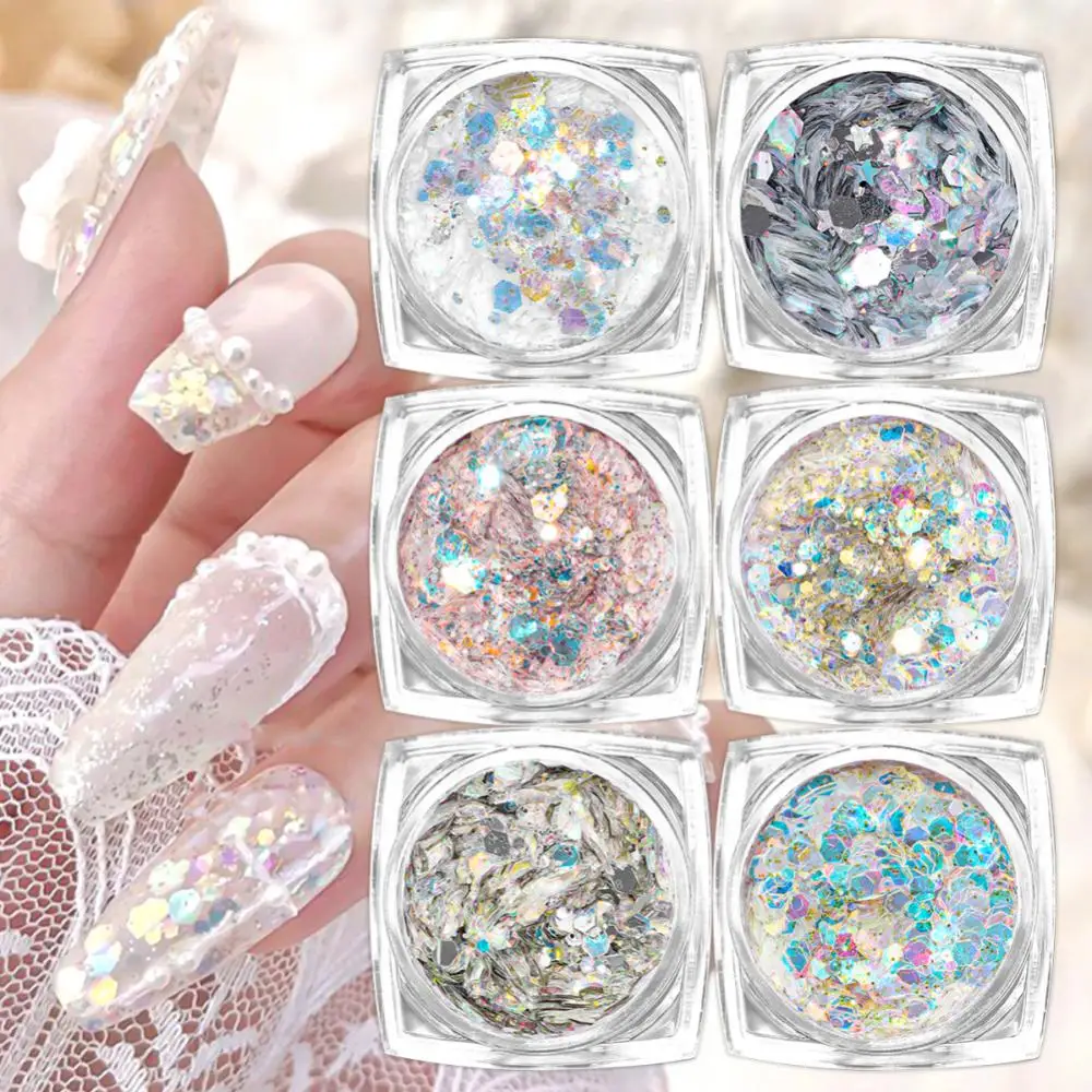 Holographic Colourful Nail Glitter Laser Mermaid Hexagon Chunky Glitter Sequins Flake DIY Nail Art Decoration Slices Accessories
Holographic Colourful Nail Glitter Laser Mermaid Hexagon Chunky Glitter Sequins Flake DIY Nail Art Decoration Slices Accessories
