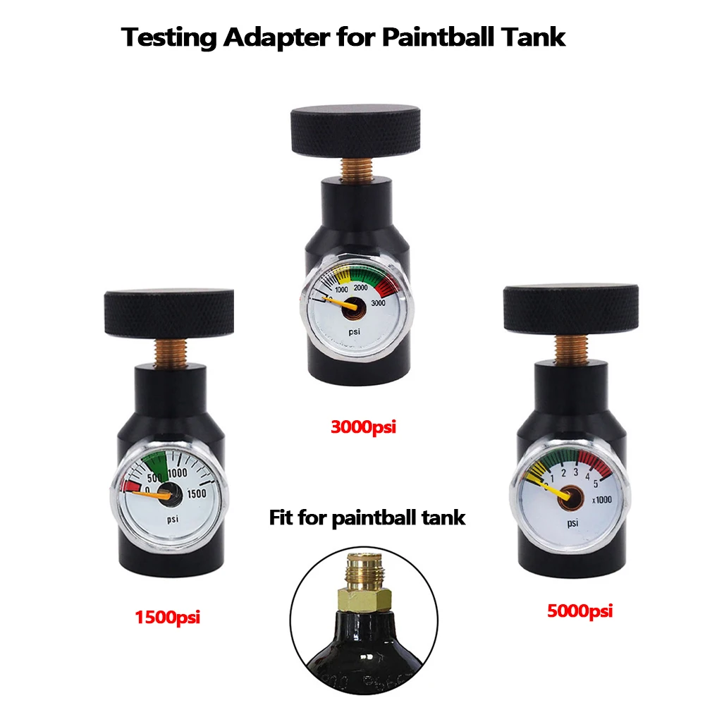 Air CO2 HPA High Pressure Tank Pressure Tester Testing Adapter with 1500 /3000/5000psi,G1/2-14 Threads Gauge
Air CO2 HPA High Pressure Tank Pressure Tester Testing Adapter with 1500 /3000/5000psi,G1/2-14 Threads Gauge
