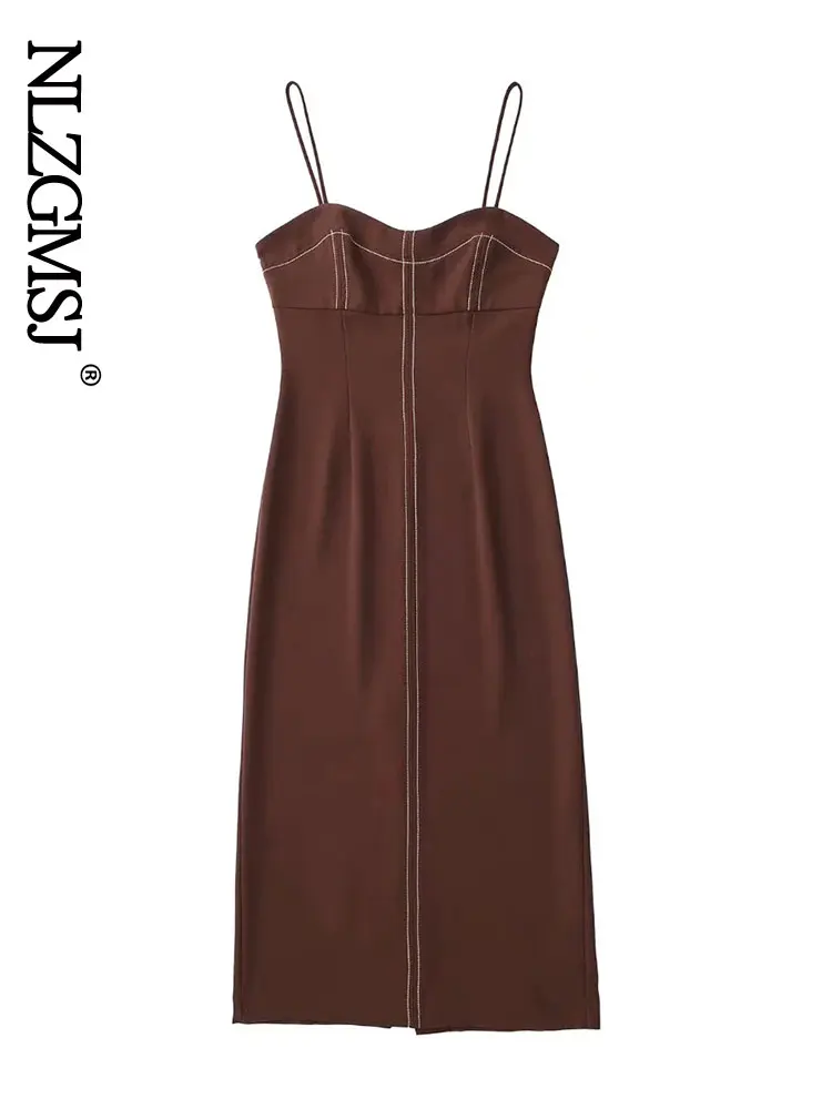 Nlzgmsj ZBZA 2022 Women Fashion With Striped Print Soft Touch Midi Dress Vintage Backless Zipper Thin Straps Female Dress 202203
Nlzgmsj ZBZA 2022 Women Fashion With Striped Print Soft Touch Midi Dress Vintage Backless Zipper Thin Straps Female Dress 202203