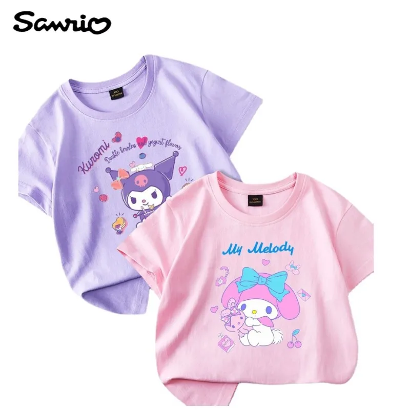 Sanrio kawaii anime cartoon cute Kulomi girls short sleeve new cotton summer clothes big kids Melody children's tops wholesale
Sanrio kawaii anime cartoon cute Kulomi girls short sleeve new cotton summer clothes big kids Melody children's tops wholesale