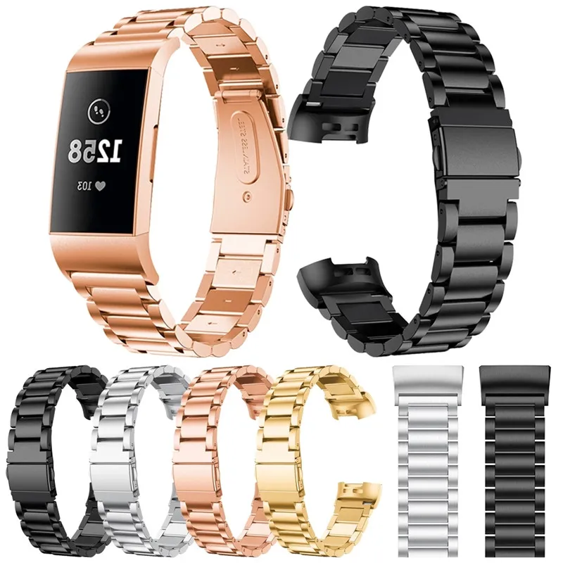

Stainless Steel Strap For Fit bit Charge5 Metal Loop Smart Wristband Replacement Bracelet Correa For Fitbit Charge 5