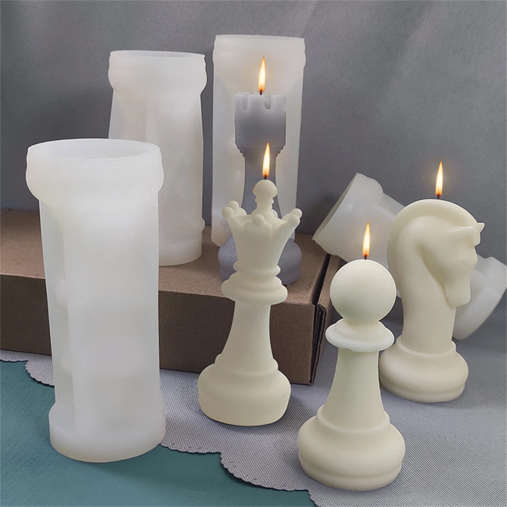3D Chess Silicone Candle Mold DIY Epoxy Resin Candle Mould Aromatherapy Candle Wax Molds Clay Plaster Craft Casting Mould
3D Chess Silicone Candle Mold DIY Epoxy Resin Candle Mould Aromatherapy Candle Wax Molds Clay Plaster Craft Casting Mould