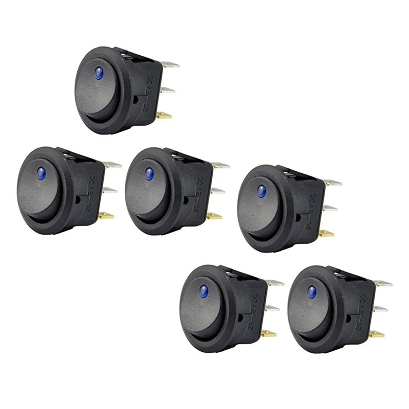 6Pc 12V 20A Rocker Toggle LED Switch Blue Light SPST On-Off Control For Boats Cars Racing Cars Off-Road Vehicles
6Pc 12V 20A Rocker Toggle LED Switch Blue Light SPST On-Off Control For Boats Cars Racing Cars Off-Road Vehicles