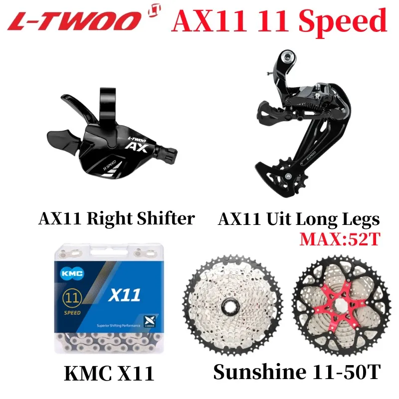 Комплект скоростных компонентов LTWOO AX11 1x1, MTB велосипедные переключатели Shifter KMC X11 Chain Sunshine HG, кассета 42/46/50/52T для SH SRAM
Комплект скоростных компонентов LTWOO AX11 1x1, MTB велосипедные переключатели Shifter KMC X11 Chain Sunshine HG, кассета 42/46/50/52T для SH SRAM