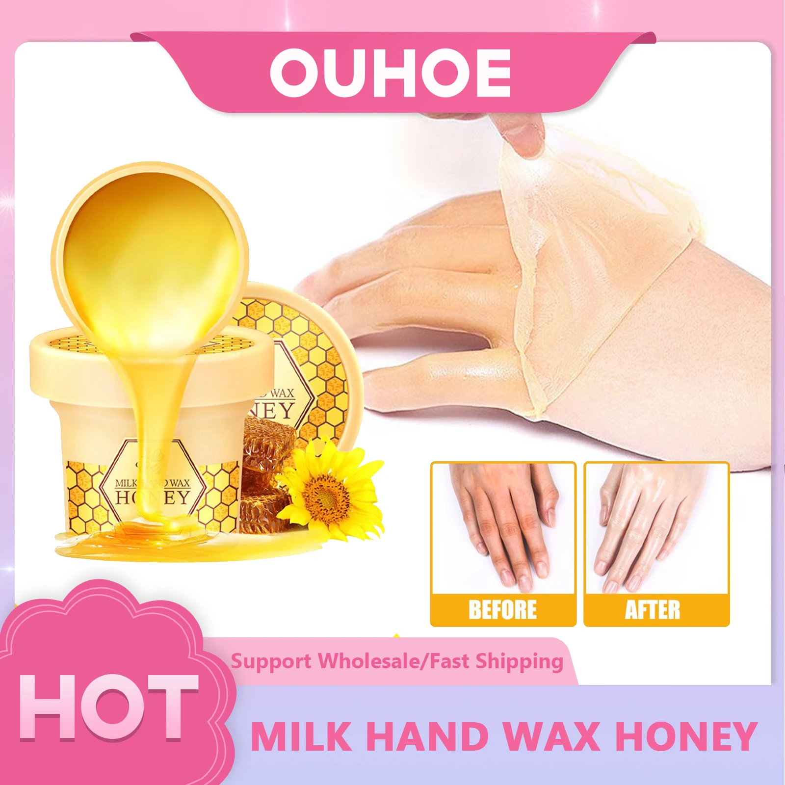 Milk Honey Hand Wax Remove Dead Skin Calluses Exfoliating Moisturizing Whitening Smooth Repair Hand Mask Hand Film Skin Care
Milk Honey Hand Wax Remove Dead Skin Calluses Exfoliating Moisturizing Whitening Smooth Repair Hand Mask Hand Film Skin Care