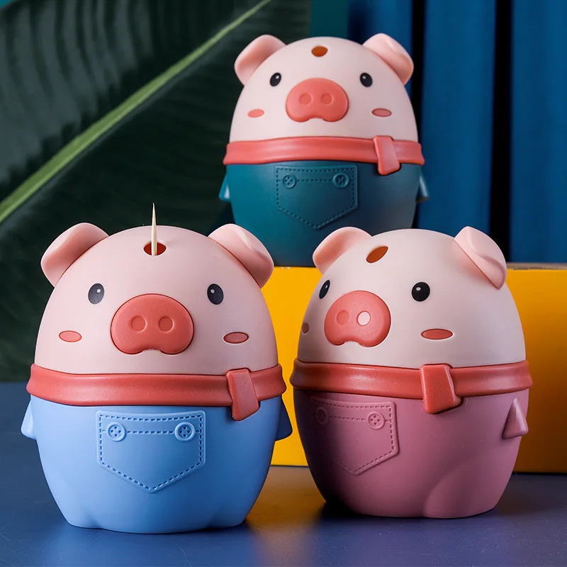 Cute Pig Toothpick Container Automatic Toothpick Dispenser Toothpick Holder Home Decor Table Decoration Table Accessorys
Cute Pig Toothpick Container Automatic Toothpick Dispenser Toothpick Holder Home Decor Table Decoration Table Accessorys