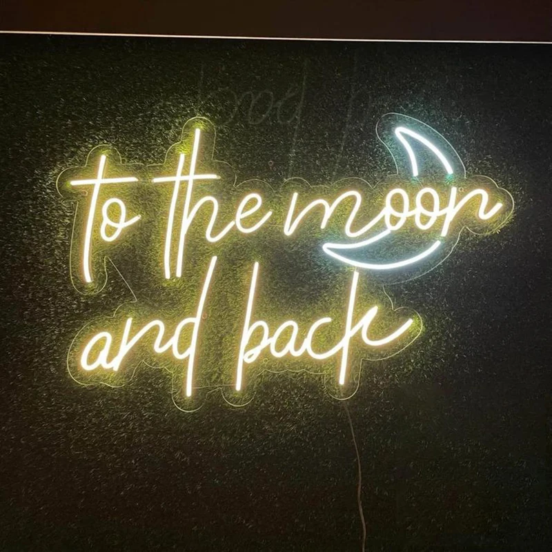 To The Moon And Back Neon Sign Custom For Bar Party Beautiful Bedroom Wall Decor Window Restaurant Birthday Decoration
To The Moon And Back Neon Sign Custom For Bar Party Beautiful Bedroom Wall Decor Window Restaurant Birthday Decoration