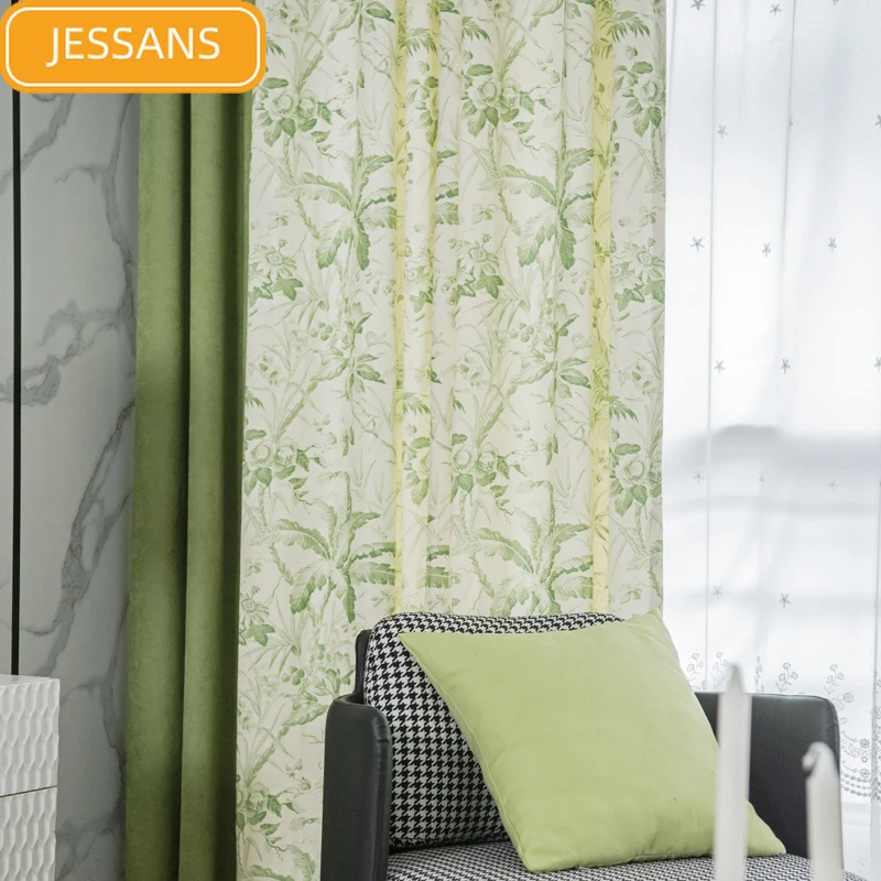 American Light Luxury Pastoral Printing Stitching Curtains for Living Room Bedroom Balcony Kitchen Customized Finished Products
American Light Luxury Pastoral Printing Stitching Curtains for Living Room Bedroom Balcony Kitchen Customized Finished Products