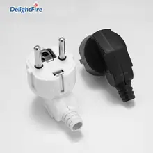 1-100pcs EU Plug Adapter 16A Male Replacement Outlets Rewireable Schuko Electeic Socket Euro Connector For Power Extension Cable