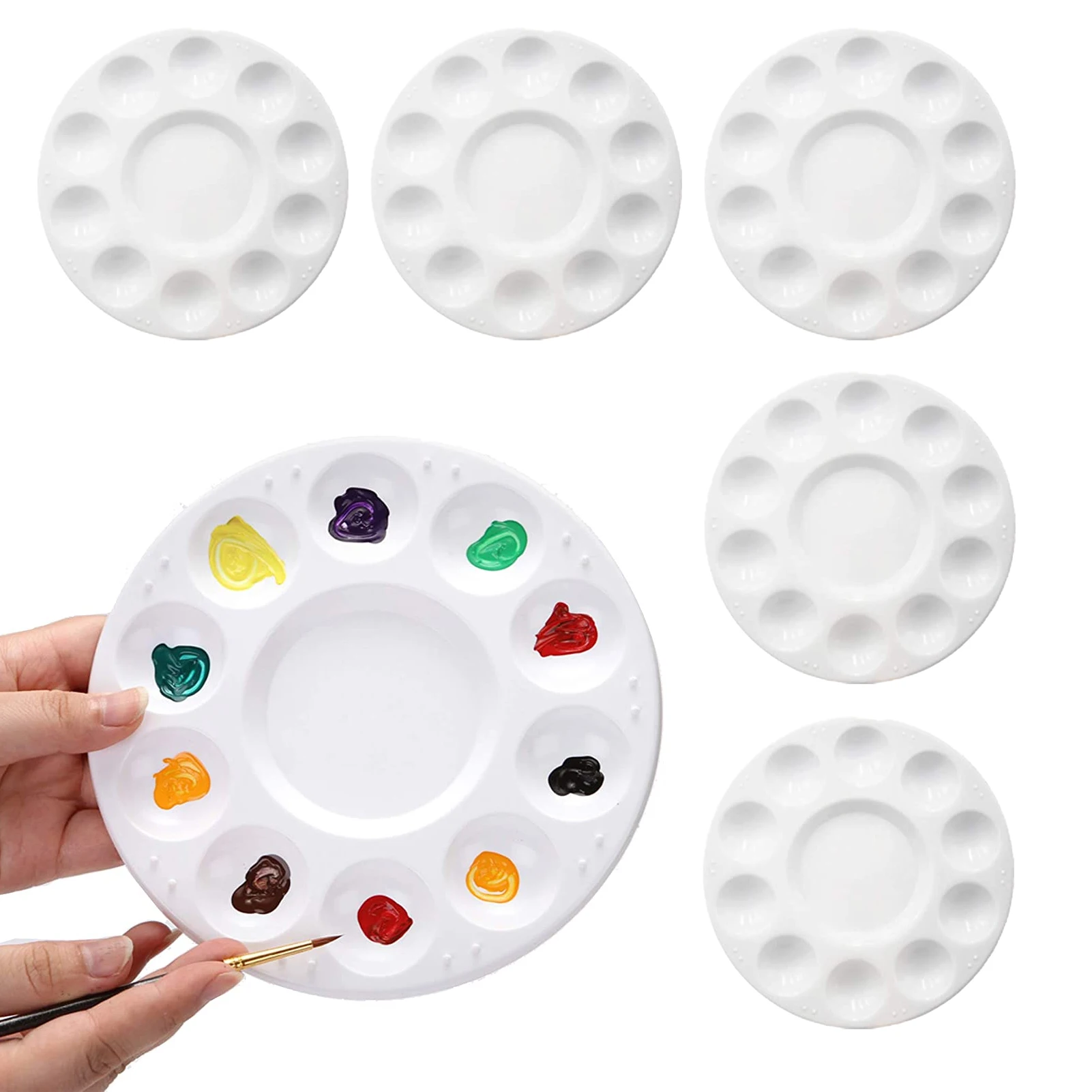Round Paint Tray Palette Durable Paint Tray Palettes Washable Watercolor Painting Palettes Easy To Clean DIY Craft Art Painting
Round Paint Tray Palette Durable Paint Tray Palettes Washable Watercolor Painting Palettes Easy To Clean DIY Craft Art Painting