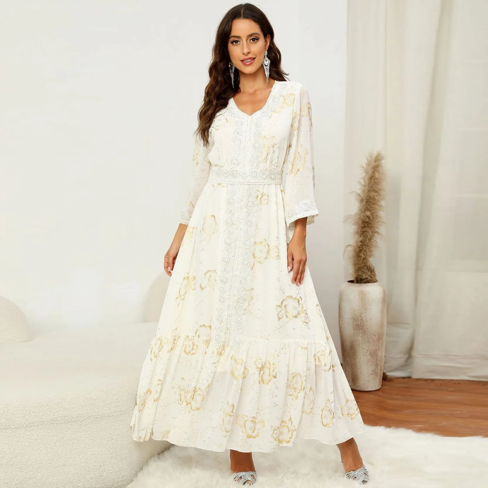 Eid Mubarak Ramadan Abaya Dubai Kaftan Muslim Dress Islam Turkey Prayer Clothes For Women Robe Djellaba Femme Musulmane Nigeria
Eid Mubarak Ramadan Abaya Dubai Kaftan Muslim Dress Islam Turkey Prayer Clothes For Women Robe Djellaba Femme Musulmane Nigeria