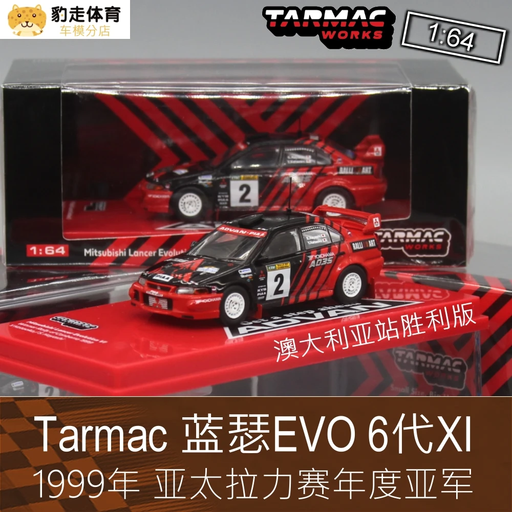 Tarmac работает 1:64 MITSUBISHI Lancer Evo VI generation 6 racing 1999 коллекция литых под давлением моделей