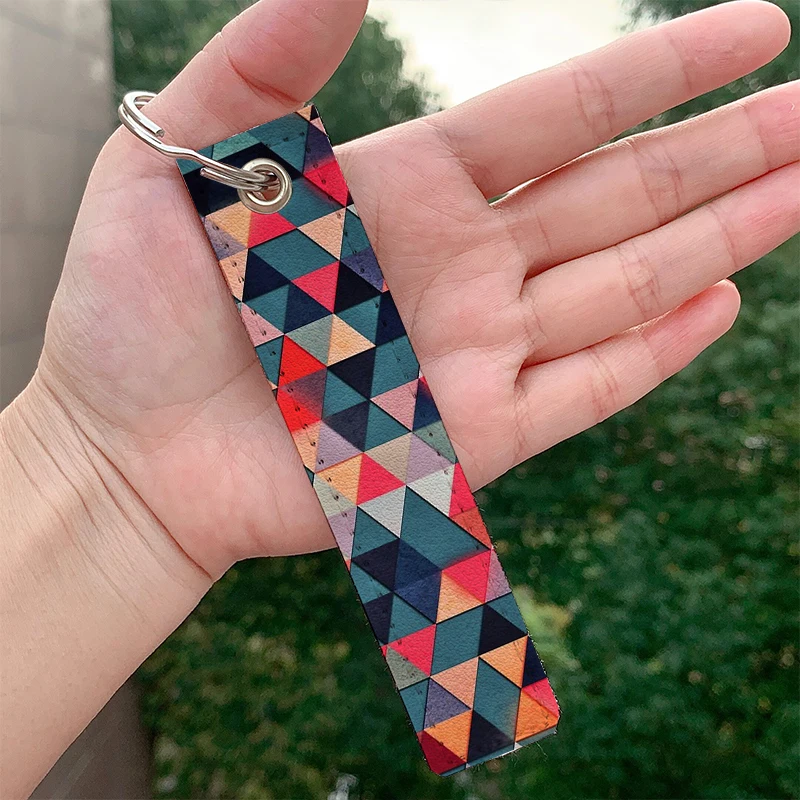 Coloured Rhombus Leather Keychain Cartoon Strap Keyrings Hanging Holder Bag Car Wallet Trinket Keychain Hanging Decoration 
Coloured Rhombus Leather Keychain Cartoon Strap Keyrings Hanging Holder Bag Car Wallet Trinket Keychain Hanging Decoration