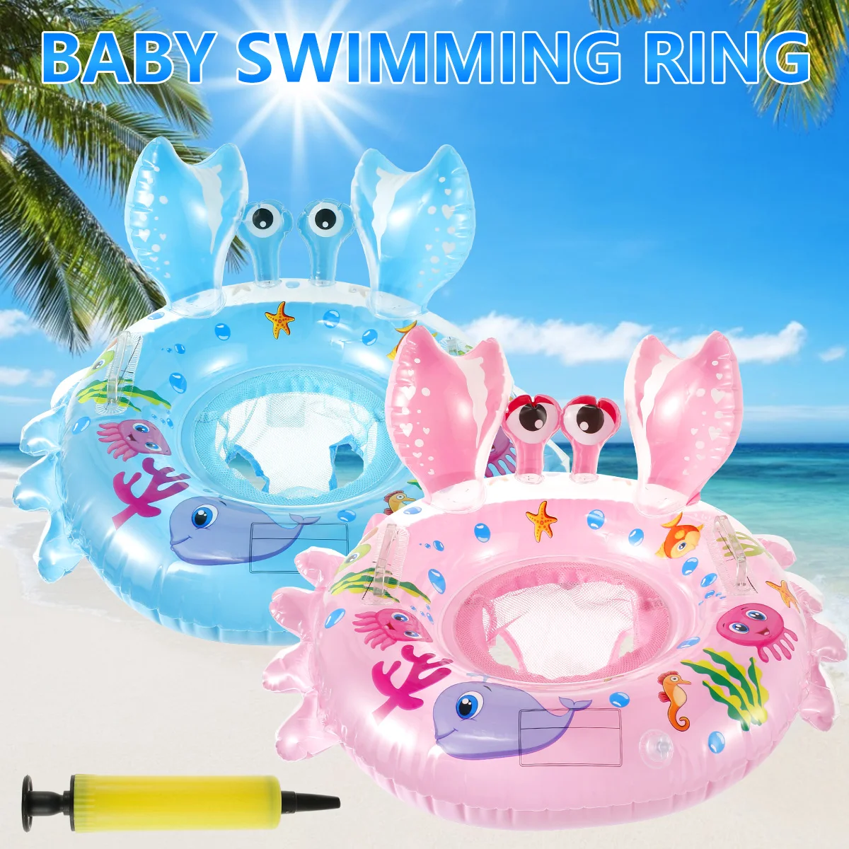Baby Swimming Ring Cute Cartoon Baby Swimming Float with Handle Safe Baby Inflatable Float Seat with Pump
Baby Swimming Ring Cute Cartoon Baby Swimming Float with Handle Safe Baby Inflatable Float Seat with Pump