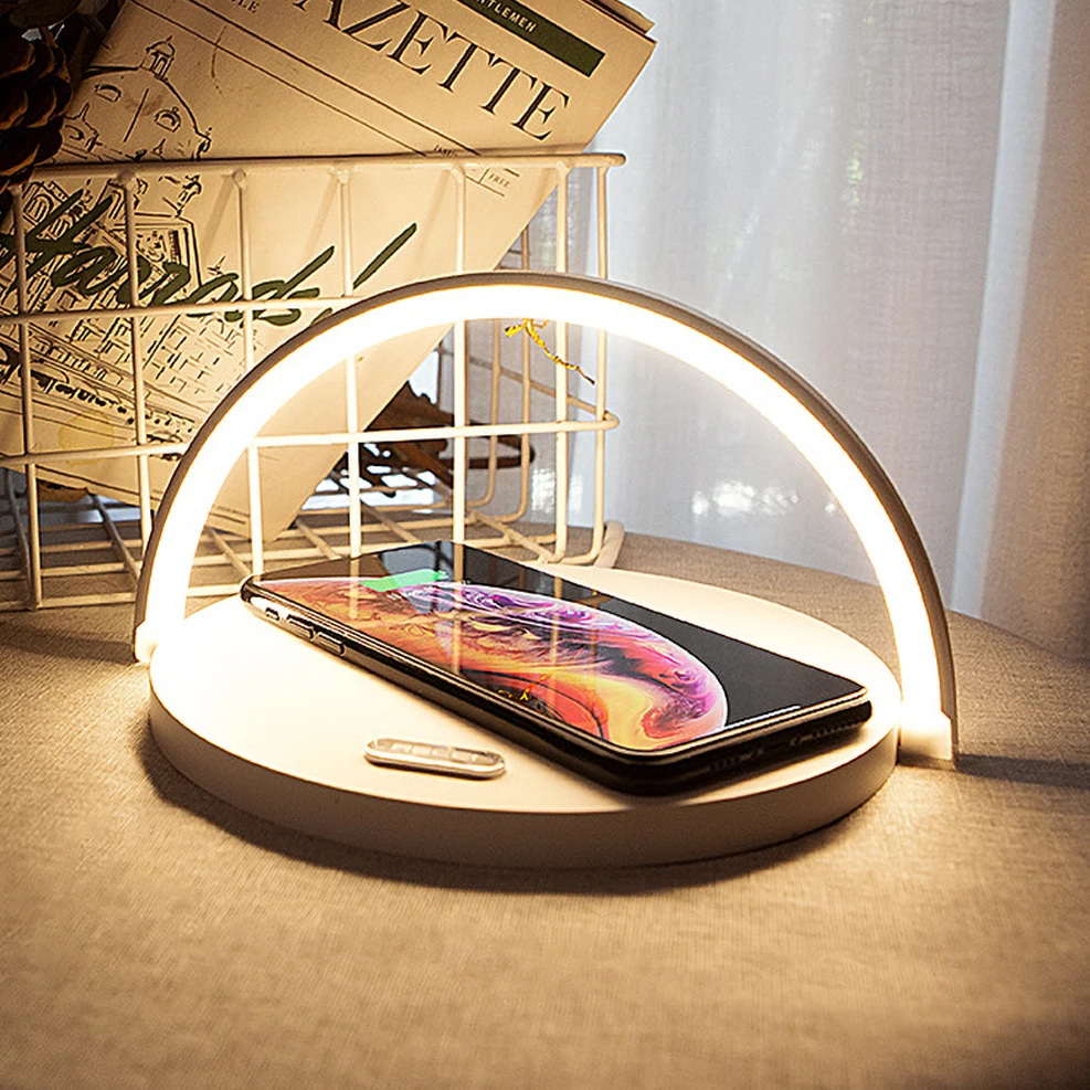 Bedroom Lights Table Lamp Qi Wireless Charger Stand for IPhone 13 12 11 Pro 8 Plus Samsung S21 S20 5G Note 20 Charger Phone Pad 
Bedroom Lights Table Lamp Qi Wireless Charger Stand for IPhone 13 12 11 Pro 8 Plus Samsung S21 S20 5G Note 20 Charger Phone Pad