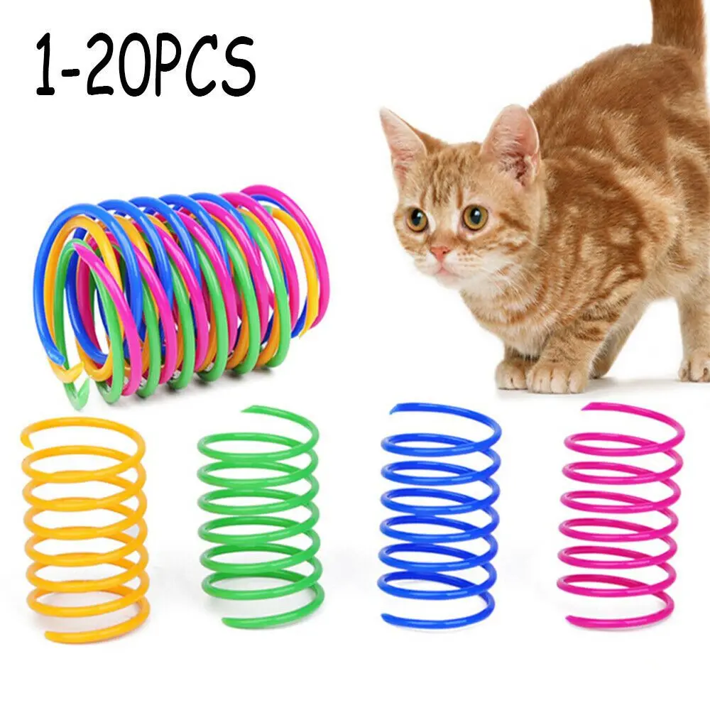 4/8/12/20Pcs Cat Spring Toy Plastic Colorful Coil Spiral Springs Pet Action Wide Durable Interactive Toys Pet Favor Toy
4/8/12/20Pcs Cat Spring Toy Plastic Colorful Coil Spiral Springs Pet Action Wide Durable Interactive Toys Pet Favor Toy