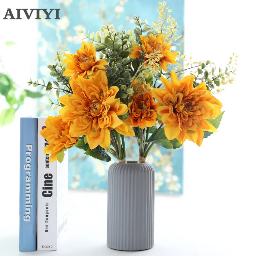 Artificial Flower Dahlia Bouquet Wedding Party Desk Garden Home Decor Flowers Wall Christmas Decoration Decorative Vases Modern
Artificial Flower Dahlia Bouquet Wedding Party Desk Garden Home Decor Flowers Wall Christmas Decoration Decorative Vases Modern