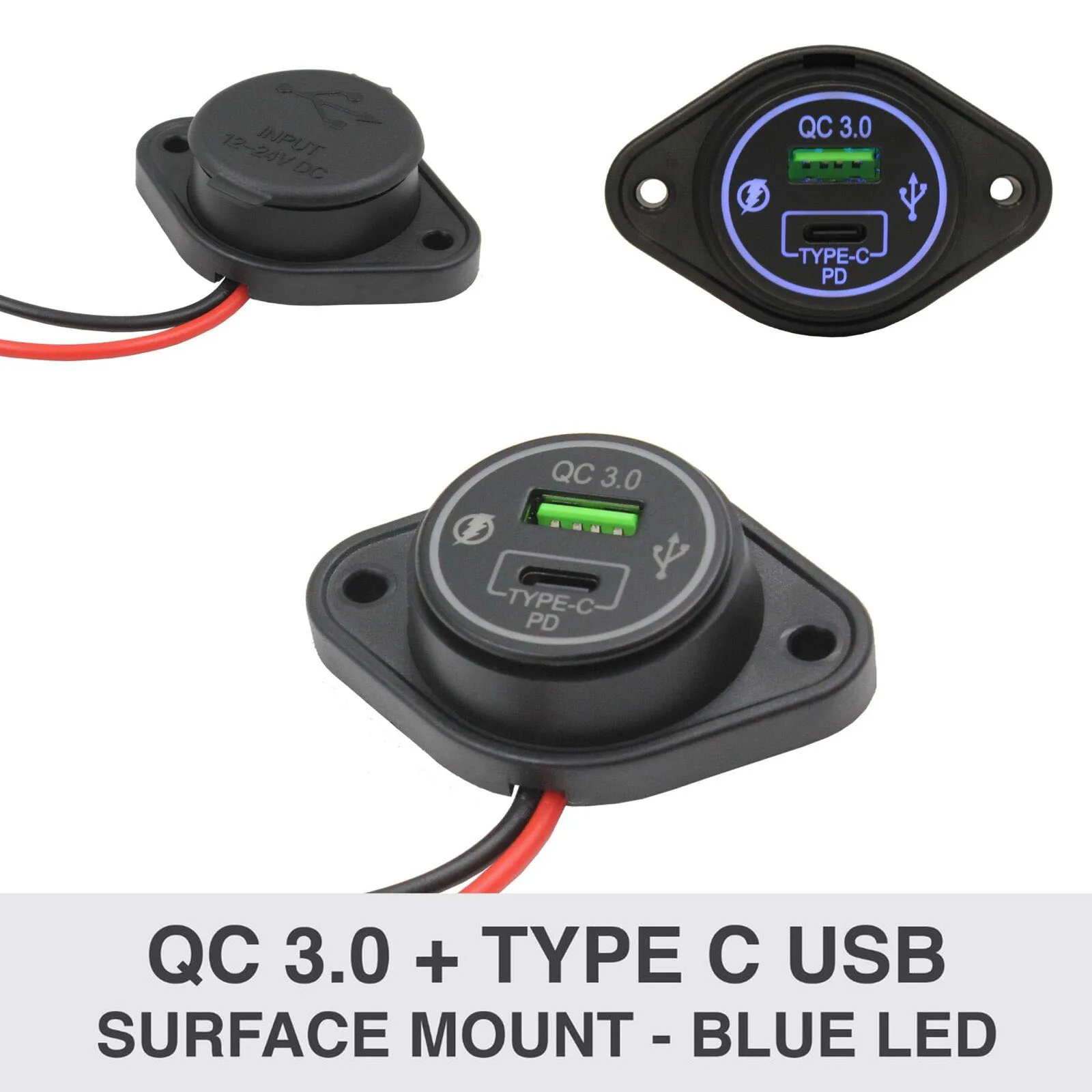 Quick Charge QC 3.0 Dual USB-C Charger Socket with Sliding Cap 12V Fast Charger Power Outlet for Car Boat Bus, RV, Paste style
Quick Charge QC 3.0 Dual USB-C Charger Socket with Sliding Cap 12V Fast Charger Power Outlet for Car Boat Bus, RV, Paste style