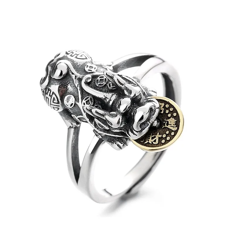 723JM ZFSILVER Silver S925 Fashion Trendy Adjustable Retro Creative Rotatable Coins Brave Troops Ring For Women Wedding Jewelry
723JM ZFSILVER Silver S925 Fashion Trendy Adjustable Retro Creative Rotatable Coins Brave Troops Ring For Women Wedding Jewelry