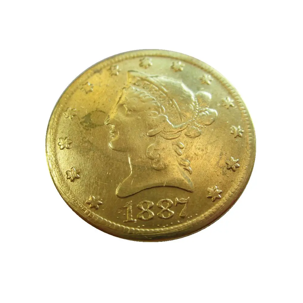 1887 P, S, США, позолоченная искусственная голова свободы (девиз на обратном фоне)
1887 P, S, США, позолоченная искусственная голова свободы (девиз на обратном фоне)