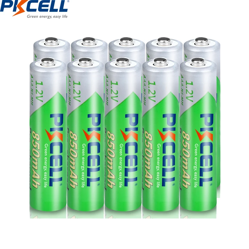 PKCELL 10PC AAA Rechargeable Battery 1.2V 850MAH AAA NIMH Batteries AAA low-self-discharge battery for Camera Flashlight Torch
PKCELL 10PC AAA Rechargeable Battery 1.2V 850MAH AAA NIMH Batteries AAA low-self-discharge battery for Camera Flashlight Torch