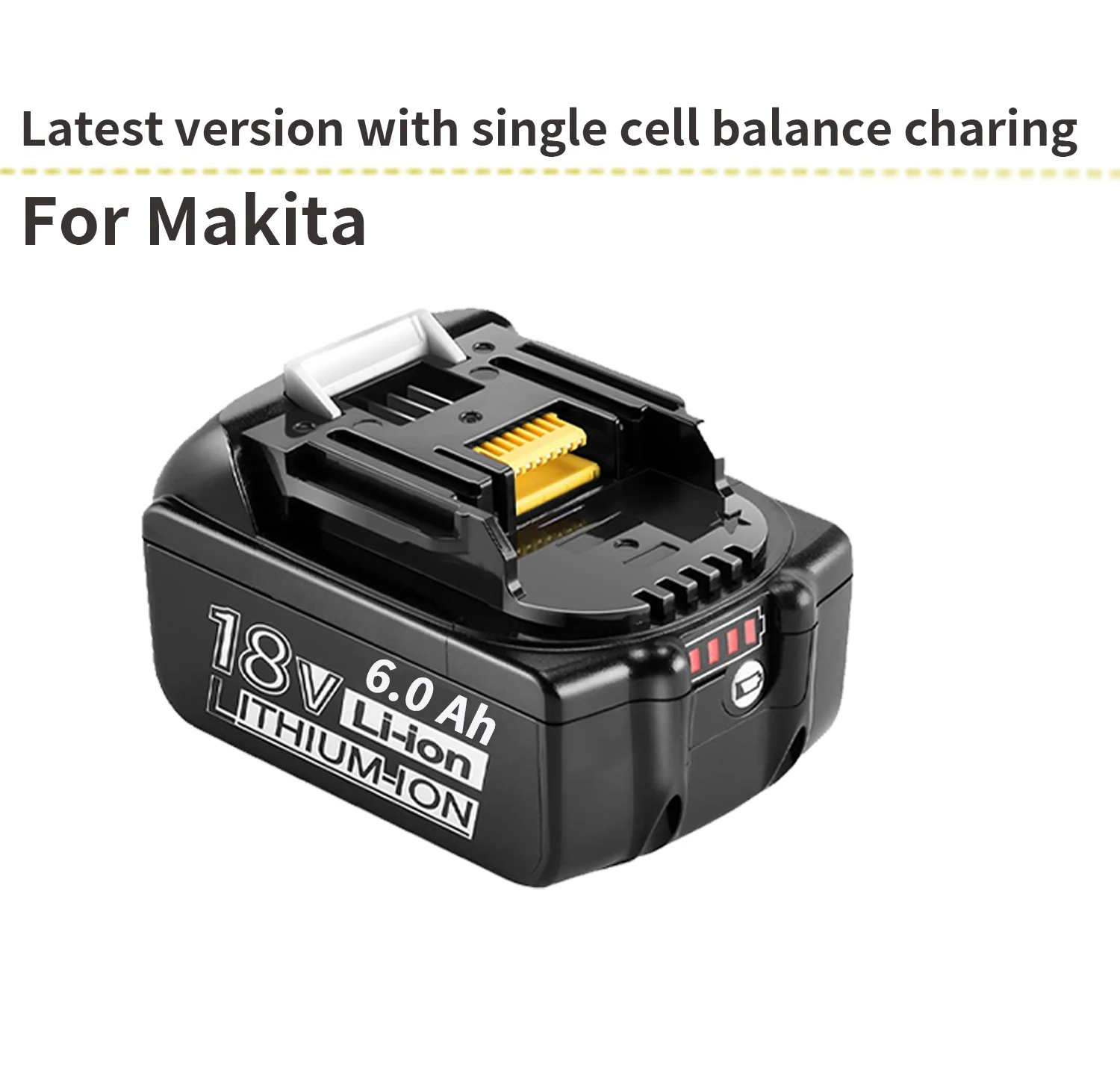 BL1860 6000mAh Lithium ion Rechargeable bateria for makita 18v BL1830 BL1840 BL1850 BL1860B LXT 400 Battery
BL1860 6000mAh Lithium ion Rechargeable bateria for makita 18v BL1830 BL1840 BL1850 BL1860B LXT 400 Battery