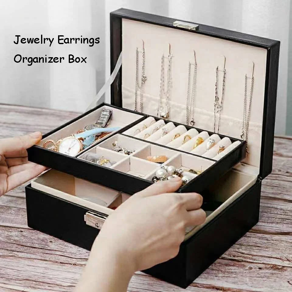 PU Leather Jewelry Box Large Capacity Jewelry Organizer Dispaly Case Necklace Bracelet Rings Earrings Storage Boxes
PU Leather Jewelry Box Large Capacity Jewelry Organizer Dispaly Case Necklace Bracelet Rings Earrings Storage Boxes