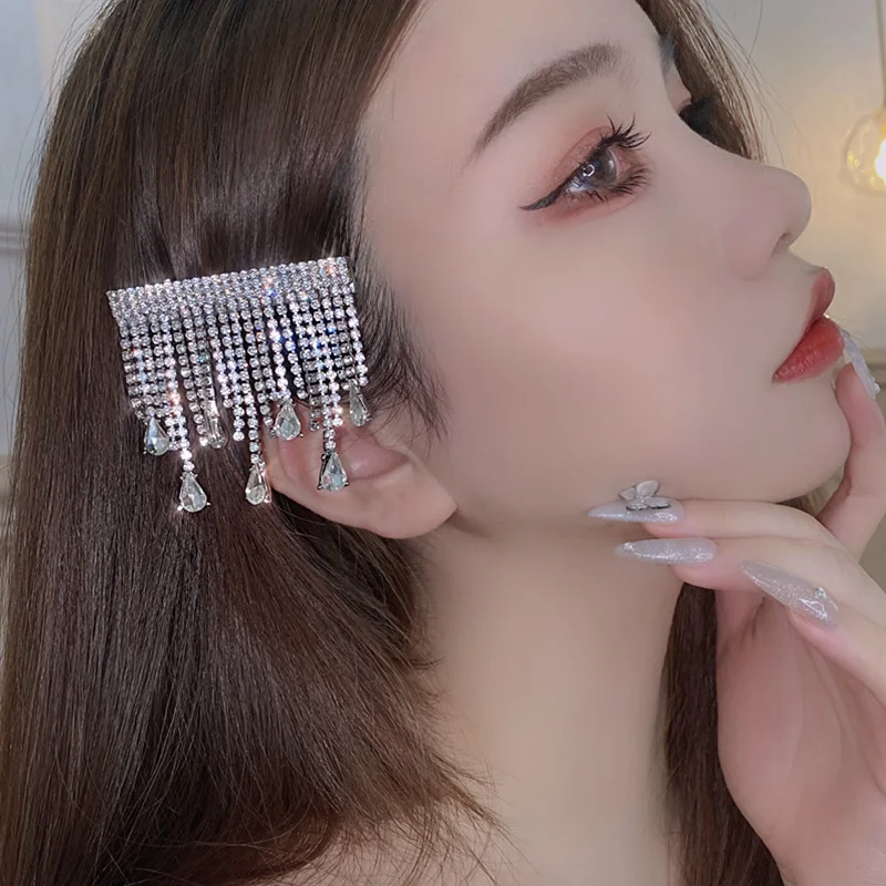 Luxury Shining Rhinestones Tassels Hairpins For Women Elegant Hair Decorate Crystal Hair Clip Barrettes Fashion Hair Accessories
Luxury Shining Rhinestones Tassels Hairpins For Women Elegant Hair Decorate Crystal Hair Clip Barrettes Fashion Hair Accessories