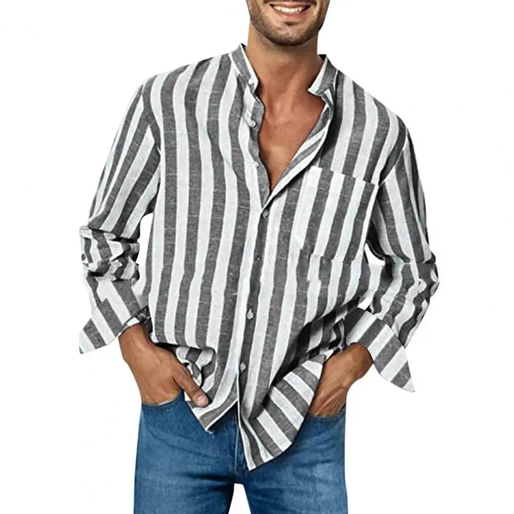 Shirts Top Casual Size Striped Elasticity Dress-up Plus Linen Printing Long Casual Shirt Men Buckle Loose Stripe Sleeve High
Shirts Top Casual Size Striped Elasticity Dress-up Plus Linen Printing Long Casual Shirt Men Buckle Loose Stripe Sleeve High