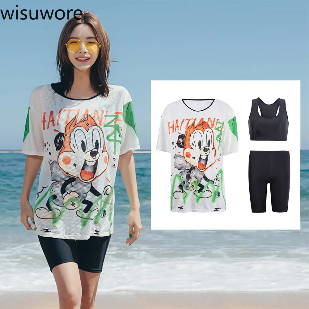 Wisuwore Women Swimsuit Clothes Three Piece Set Split Half Sleeve Sports Diving Clothes Large Size Beach Suits Ladies Swimwear
Wisuwore Women Swimsuit Clothes Three Piece Set Split Half Sleeve Sports Diving Clothes Large Size Beach Suits Ladies Swimwear
