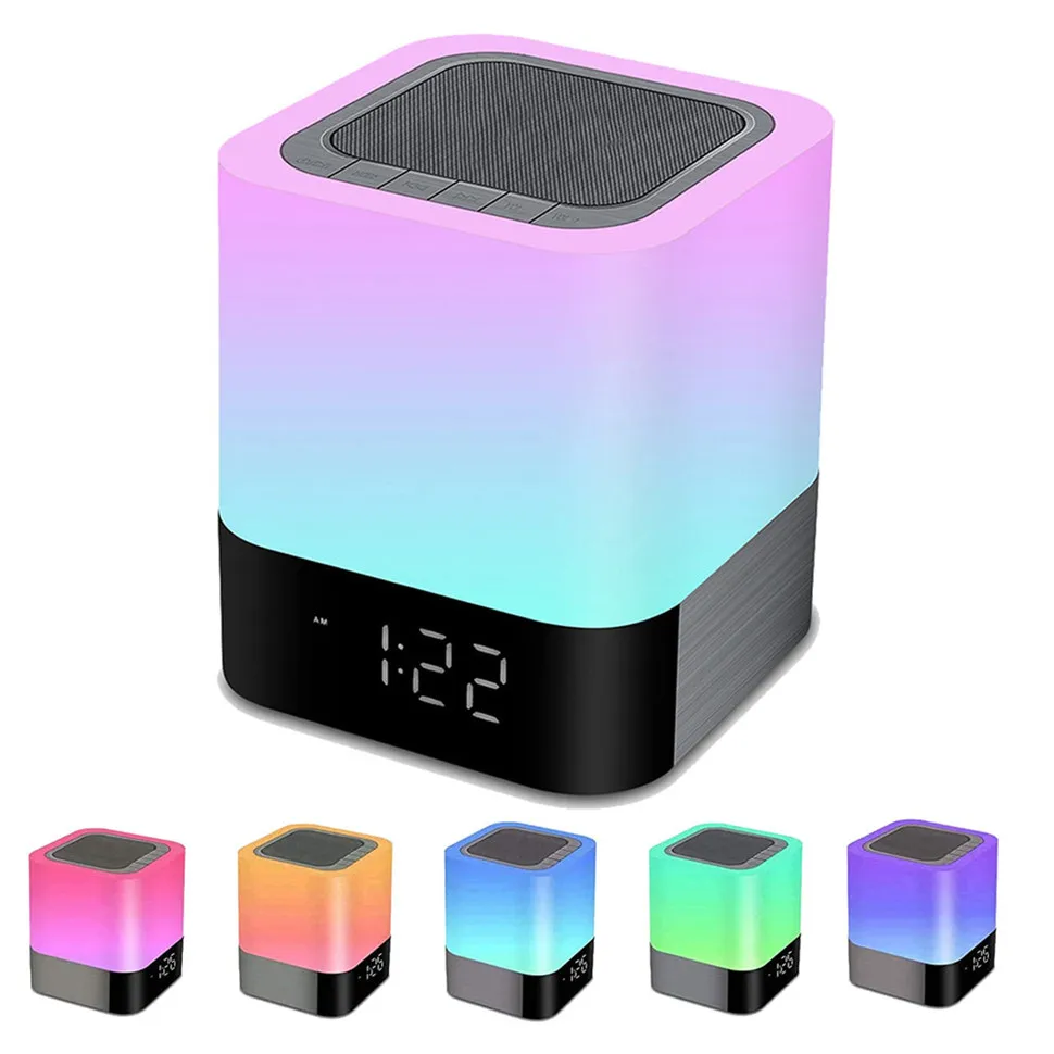 Ночники с Bluetooth-динамиком, будильник с Bluetooth-динамиком, mp3-плеер, прикроватная лампа с сенсорным управлением, с регулируемой яркостью, разноцветный RGB
Ночники с Bluetooth-динамиком, будильник с Bluetooth-динамиком, mp3-плеер, прикроватная лампа с сенсорным управлением, с регулируемой яркостью, разноцветный RGB