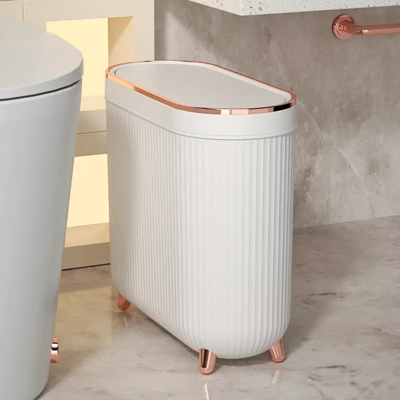 NEW2023 Luxury Waterproof Garbage Tin for Bathroom and Toilet Gold High Foot Trash Can for Kitchen and Bedroom
NEW2023 Luxury Waterproof Garbage Tin for Bathroom and Toilet Gold High Foot Trash Can for Kitchen and Bedroom