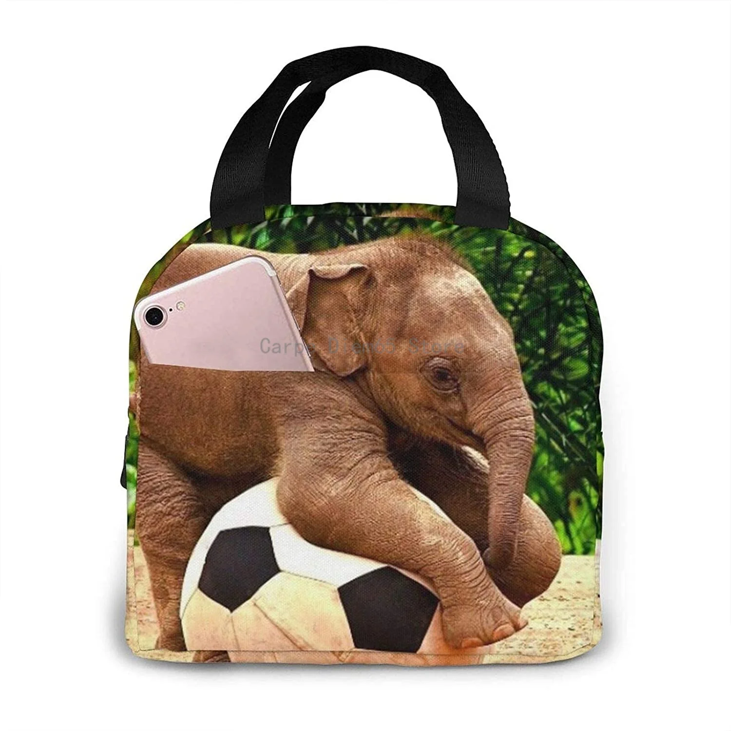 Playing Ball Elephant Lunch Bag Insulated Lunch Box Portable Lunchbox Tote for Women Men Kids Office Work School Picnic
Playing Ball Elephant Lunch Bag Insulated Lunch Box Portable Lunchbox Tote for Women Men Kids Office Work School Picnic