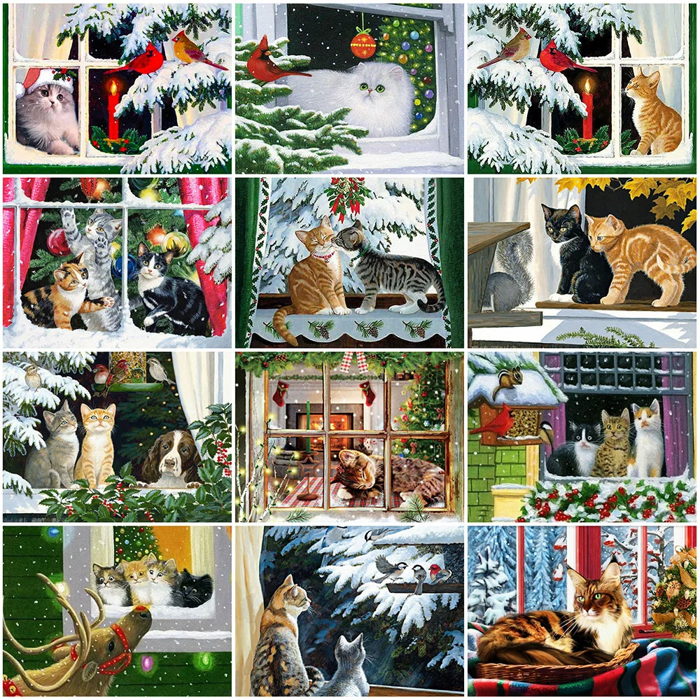 MomoArt Diamond Painting Cat Animal Cross Stitch Set Embroidery Window Picture Rhinestones Mosaic Winter Landscape Handmade Gift
MomoArt Diamond Painting Cat Animal Cross Stitch Set Embroidery Window Picture Rhinestones Mosaic Winter Landscape Handmade Gift