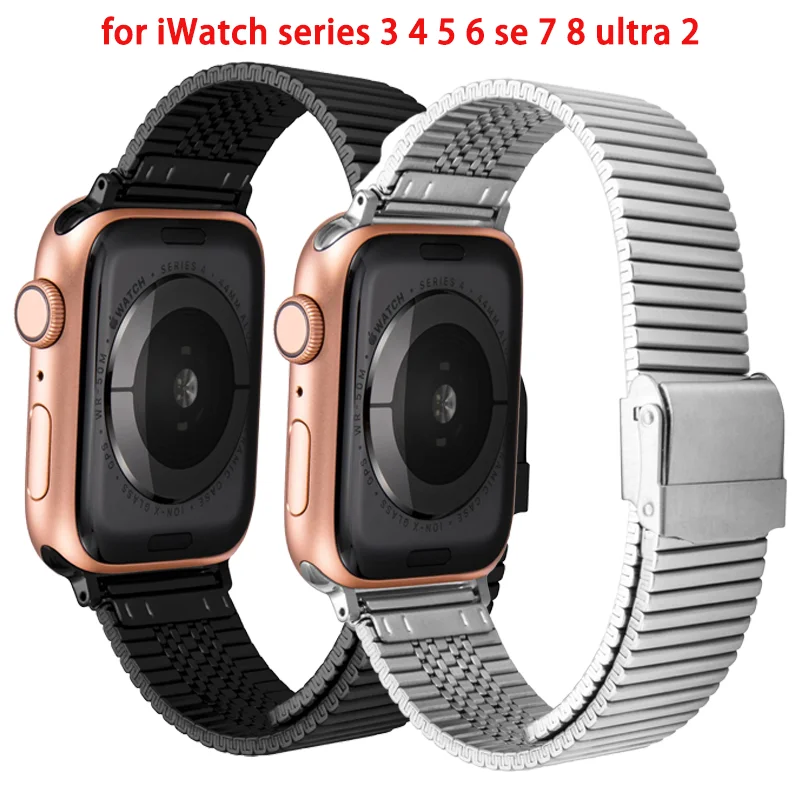 

Metal Band for Apple Watch Strap Ultra 2 49mm 44mm 40mm 45mm 41mm 42mm 38mm Wristbands Bracelet for IWatch Series 3 4 5 6 Se 7 8