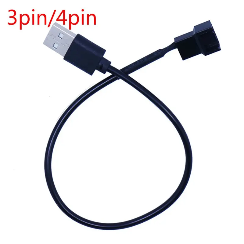 

3-контактный или 4-контактный кабель-переходник с вентилятором на Usb, 3/4 контактов, кабель питания для компьютерного ПК, Соединительный адаптер для подключения 5 В, 30 см