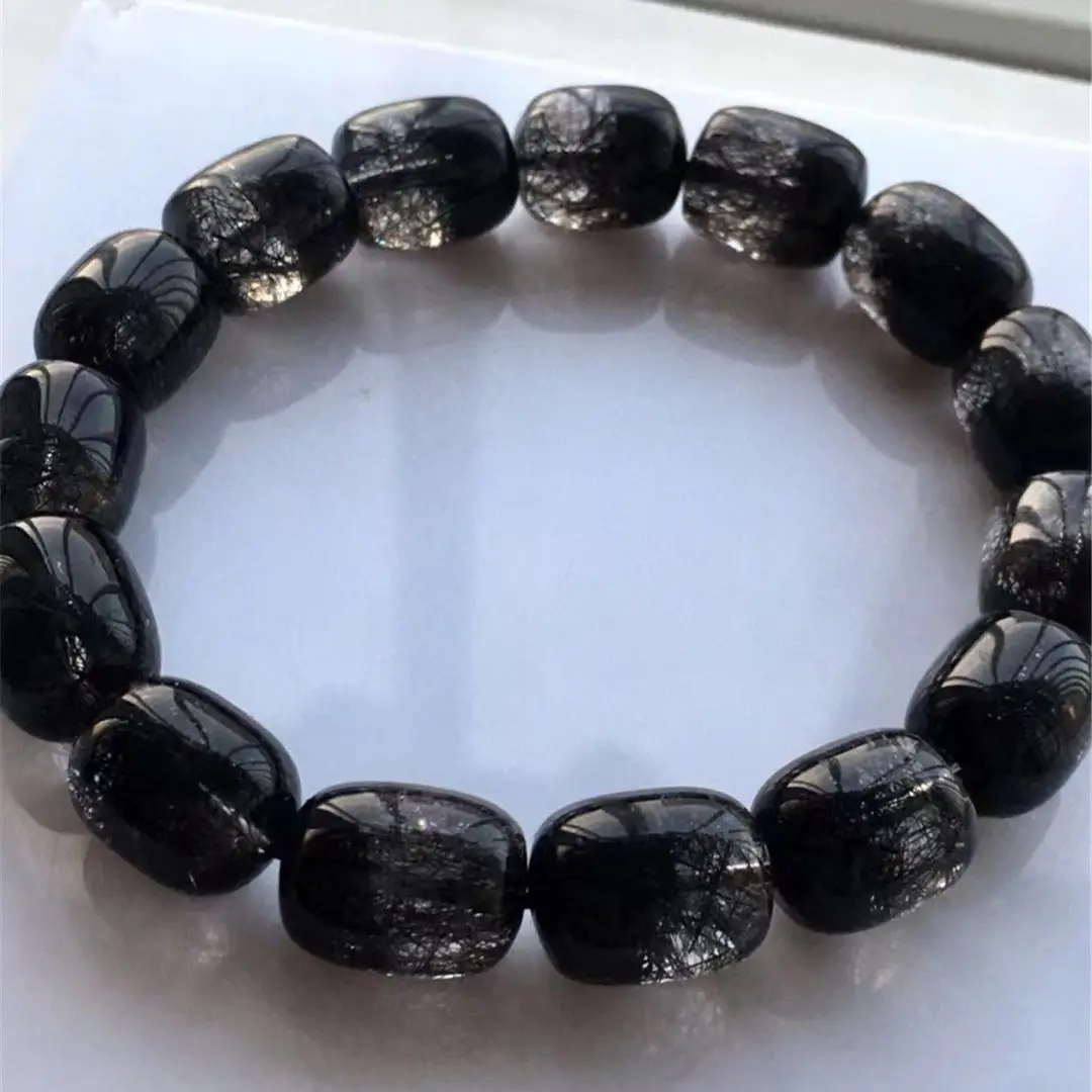 11mm Natural Black Hair Rutilated Quartz Bracelet For Women Lady Men Love Gift Beads Crystal Rare Gemstone Strands Jewelry AAAAA
11mm Natural Black Hair Rutilated Quartz Bracelet For Women Lady Men Love Gift Beads Crystal Rare Gemstone Strands Jewelry AAAAA