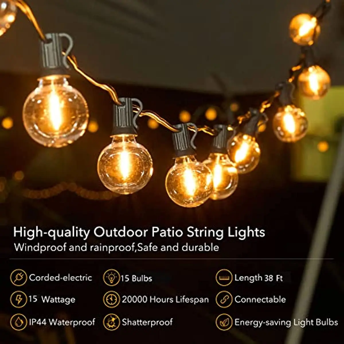 Christmas Decoration Lamp for Garden Indoor Holiday Lighting LED Solar Light Outdoor Street Garland G50 Bulb Solar String Lights
Christmas Decoration Lamp for Garden Indoor Holiday Lighting LED Solar Light Outdoor Street Garland G50 Bulb Solar String Lights