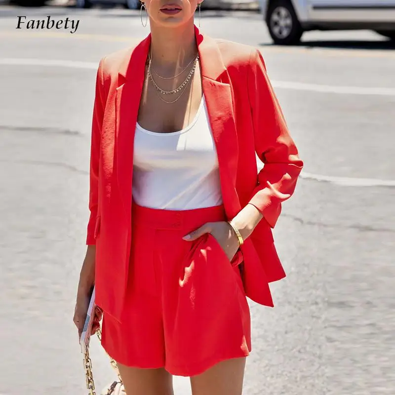 Office Fashion Short Pants Blazer Outfits Women Casual Long Sleeve Loose 2Pc Suit Elegant Lapel Coat & Pocket Straight Pant Sets
Office Fashion Short Pants Blazer Outfits Women Casual Long Sleeve Loose 2Pc Suit Elegant Lapel Coat & Pocket Straight Pant Sets