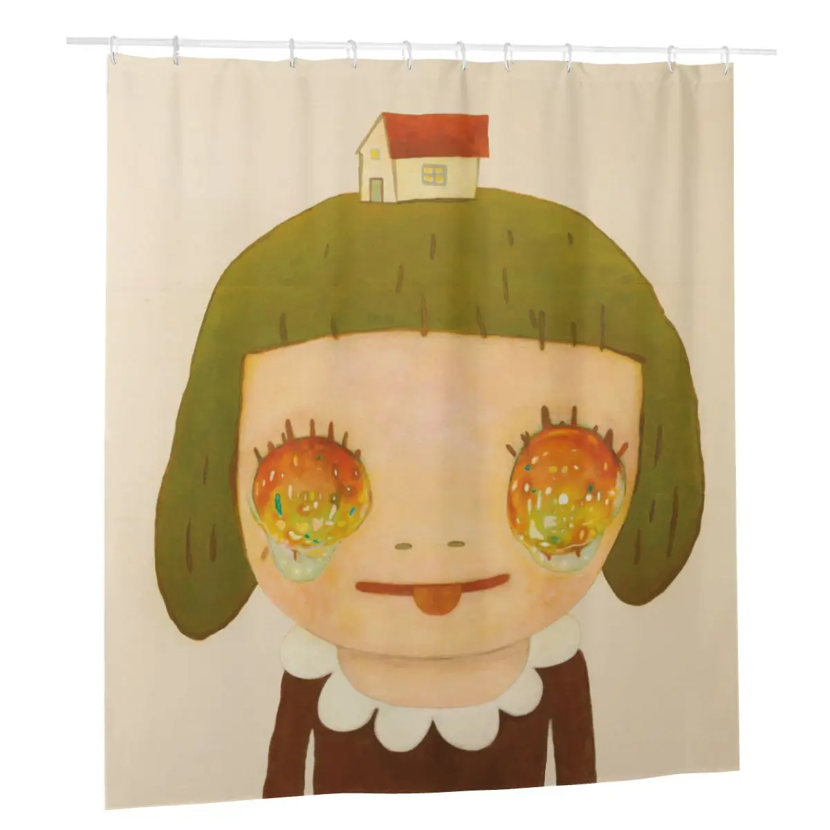 Yoshitomo Nara Bathroom Shower Curtains Cartoon Japan Art Bathing Screen Curtains with Hooks
Yoshitomo Nara Bathroom Shower Curtains Cartoon Japan Art Bathing Screen Curtains with Hooks