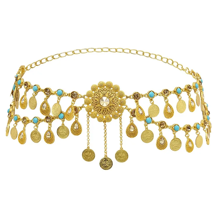Fashionable new Bohemian tassel waist chain retro national style alloy spot drill belly dance waist accessories
Fashionable new Bohemian tassel waist chain retro national style alloy spot drill belly dance waist accessories