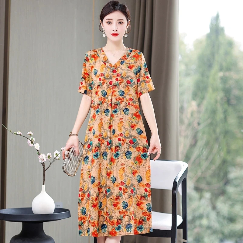 Women Comfortable Cotton and Linen Dress Ladies Short Sleeve V-Neck Loose Summer Long Dress Female Vestidos Casual Clothing
Women Comfortable Cotton and Linen Dress Ladies Short Sleeve V-Neck Loose Summer Long Dress Female Vestidos Casual Clothing