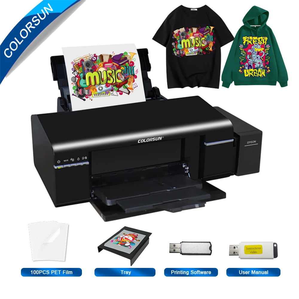 Colorsun A4 DTF Printer For Epson L805 DTF Printing Machine A4 DTF Printer For Printing T-shirt Hoodies DTF Printer A4
Colorsun A4 DTF Printer For Epson L805 DTF Printing Machine A4 DTF Printer For Printing T-shirt Hoodies DTF Printer A4