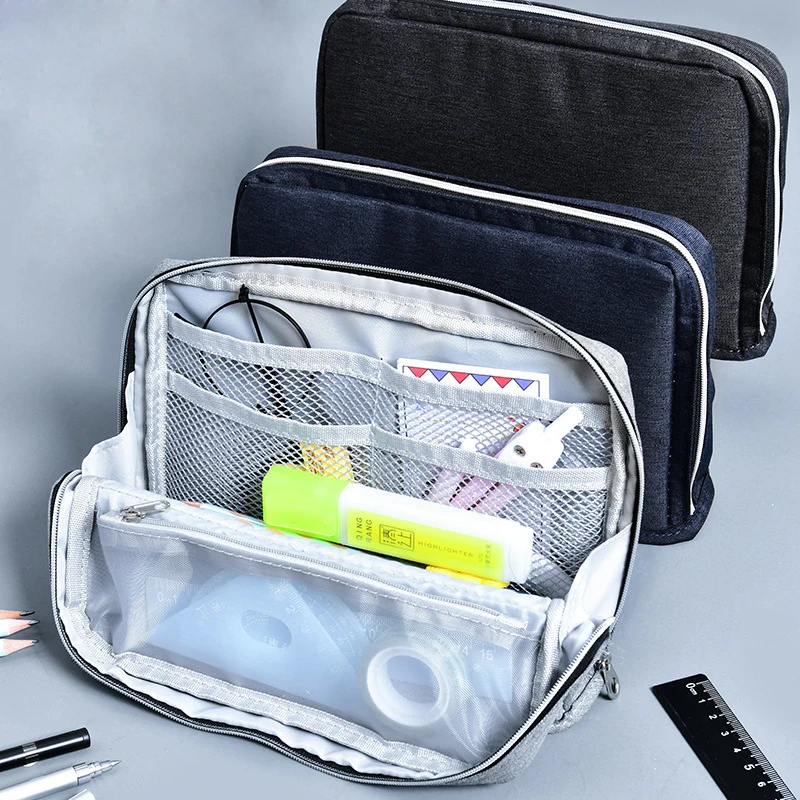 Korean Large Capacity Pencil Case Standable Pen Bag Student Pencil Cases Stationary Organizer Office School Supplier
Korean Large Capacity Pencil Case Standable Pen Bag Student Pencil Cases Stationary Organizer Office School Supplier