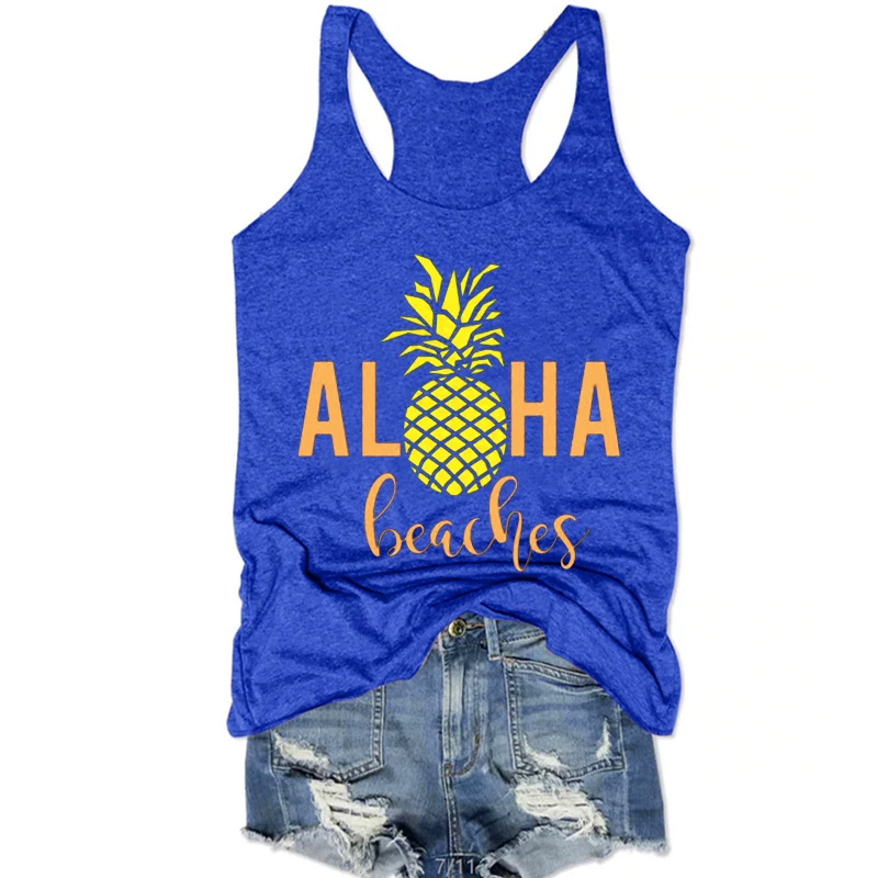 Aloha Women Tops Beaches Pineapple Tank Womens Fashion Tank Top Pineapple Letter Women Clothes Casual Aloha Tops
Aloha Women Tops Beaches Pineapple Tank Womens Fashion Tank Top Pineapple Letter Women Clothes Casual Aloha Tops