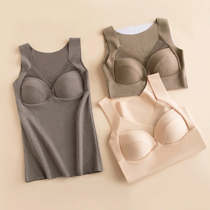 Women's Thermal Underwear Solid Color Winter Women's Jersey Lingerie For Female Lady's Top Camisole Intimate Warm Vest Plus Size
Women's Thermal Underwear Solid Color Winter Women's Jersey Lingerie For Female Lady's Top Camisole Intimate Warm Vest Plus Size